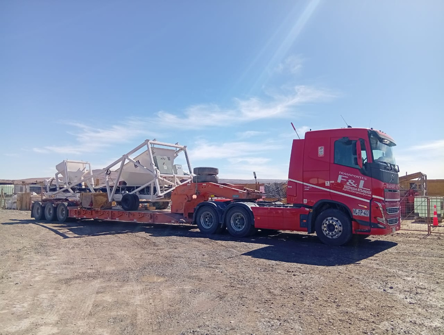 Transporte de carga especial en rampla